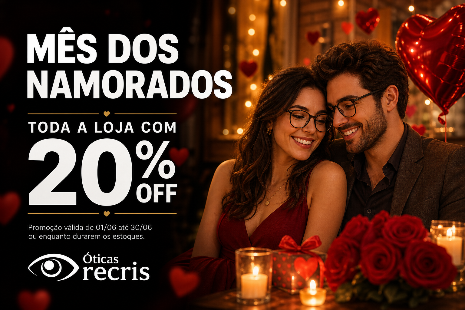 Mês dos Namorados — Toda a loja com 20% OFF